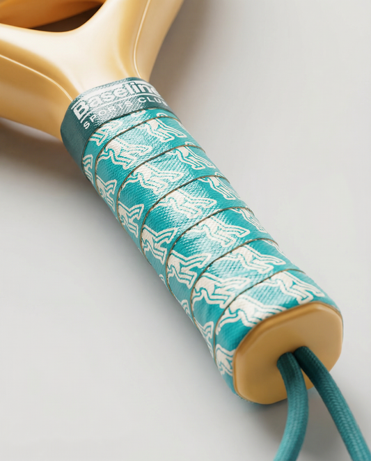 Baseline Sports Club Padel Racket – Vibrant Yellow with Signature Turquoise Grip