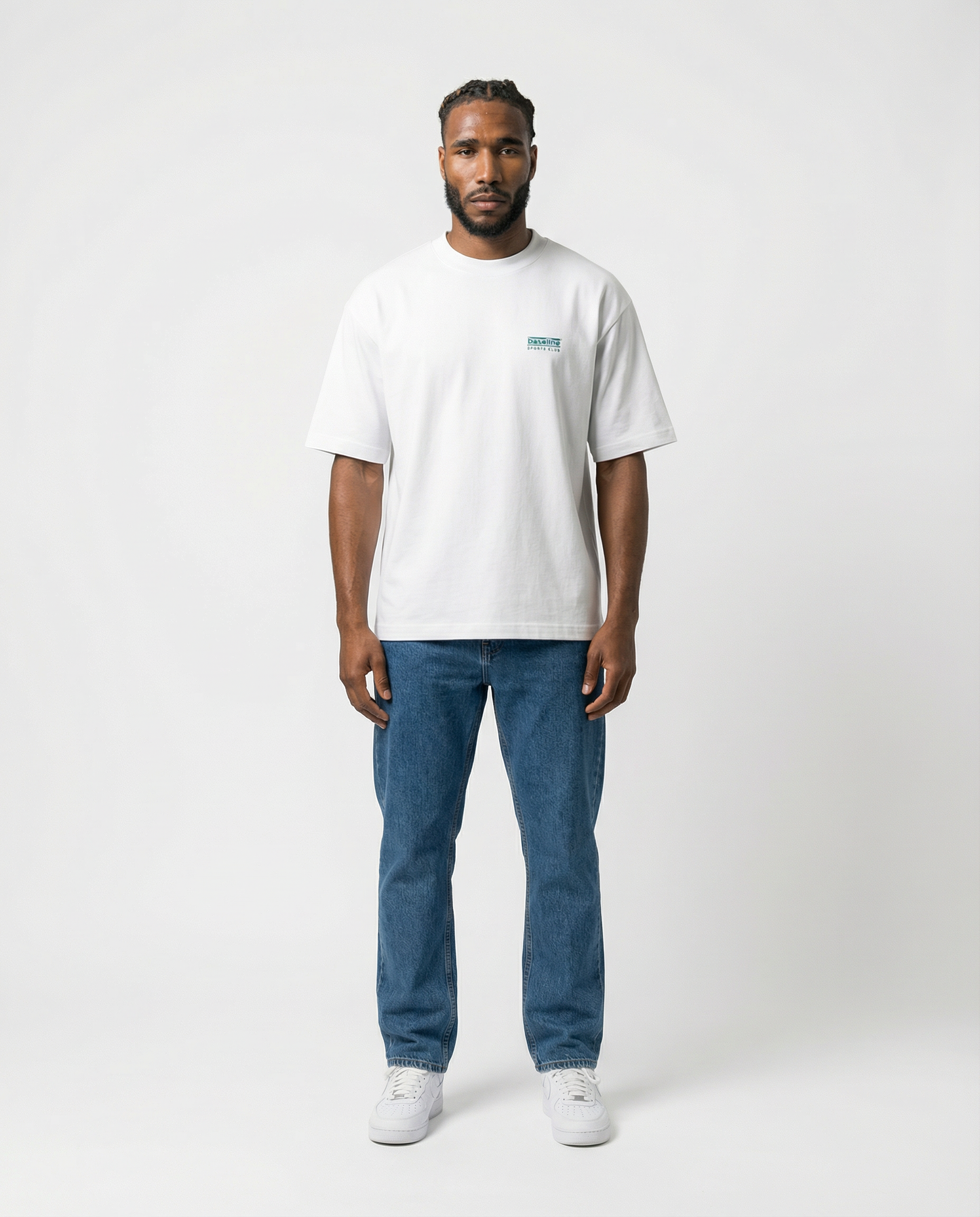 The Courtside Tee Small Logo - White