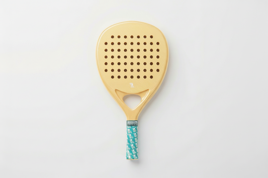 Baseline Sports Club Padel Racket – Vibrant Yellow with Signature Turquoise Grip