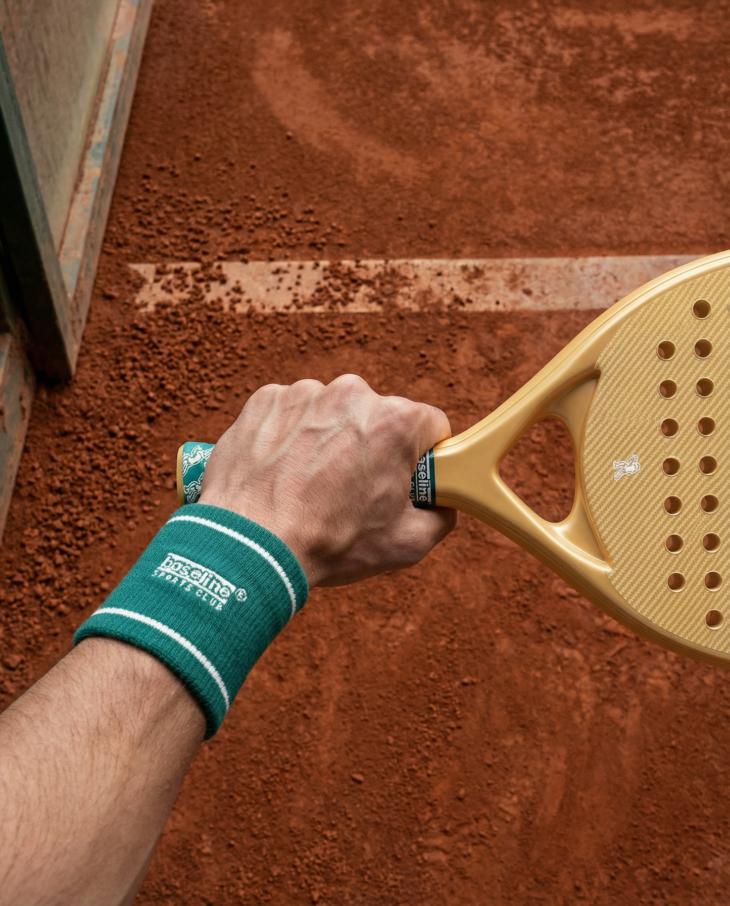 Baseline Sports Club Padel Racket – Vibrant Yellow with Signature Turquoise Grip